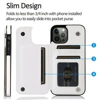 KCHYSTA za iPhone Pro CASE, Carcasa iPhone Pro, kožna anti-prašina izdržljiva sa slotovima s karticama
