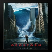 Geostorm Veliki crni drveni oblikovan filmski poster Art Print