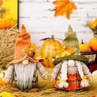 Jesen Gnomes sa lišćem javora za jesen Dan zahvalnosti Jesen ukrasi Farmhouse Švedski Tonte Elf Dwarf