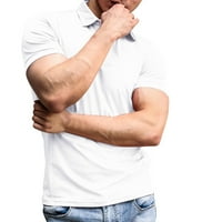 Pedort prevelike majice za muškarce Plus veličina mens teretana Workout Slim Fit kratki rukav majica pamučne performanse košulje trčanje fitness tee bijeli, xl