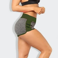 Frehsky Yoga kratke hlače Žene osnovne klizne kratke hlače Kompresija Workout Hotgings Lady Yoga kratke hlače vojska zelena