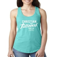 Divlji bobby hrišćanski i tetovirani John 7: Inspirativni hrišćanski ženski trkački tenk top, tahiti