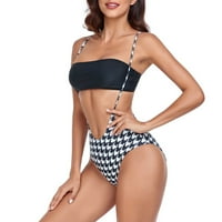 Bikini visokog struka za žene Trčevi kontrolni dno Pritisnite žensku modnu ispisanu udobnu labavu kupaći