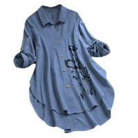 Kravata za ženska majica za žene Ženska modna ležerna majica kratki rukav V-izrez dukseri na vrhu bluza V-izrez Print Top Ispiši V-izrez košulju od ispisanih bluza sa ramenim rukavima