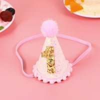 Rosarivae Baby's rođendanski šešir Fotografija rekvizita za kosu kapu sa blistavim