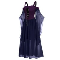 Jsaierl ženska renesansna kostim Retro srednjovjekovna elegantna Goth Maxi Haljine Cosplay Irish Steampunk Ball haljina s kemizna haljina