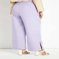 Eloquii Women's Plus Veličina Podneve pantalone sa bočnim prorezom