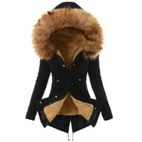 KcDigr zimski kaputi jakne za žene debele tople runovene plakenske jakne od vjetroottni jakne s kapuljačom