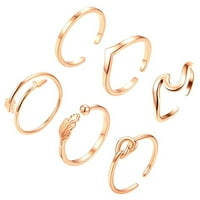 Cuhas prsten ženski prsten nakit 6-komadni set prstena za prsten
