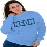 Crazy Cat Lady Miow Kittycat Lover Wover Crewneck Duks Brisco Marke L