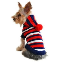 Dog PET pulover Zimske tople dukseve Slatka štenad dukserica Mali mačji pas outfit za kućne ljubimce odjeća A1-Crveni medij