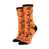 Noć vještica Halloween Creative Funny Jacquard mandarinske patke pamučne čarape srednje rukave čarape zelene boje