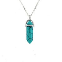Poklon za žene Rose Quartz ogrlica za žene zacjeljivanje kristalne ogrlice šesterokutna tačka stvarna
