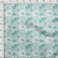 Onuone pamuk Kambric Aquamarine Zelena tkanina Leopard Koža i tekstura Vodela ploča za šivanje tkanina