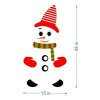 Božićni snjegović izraz magnetska hladnjača naljepnica za odmor za odmor DIY garažna zidna naljepnica