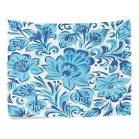 Popcreation Plavi cvjetni ukras za ukrašavanje zidnih tapiserija
