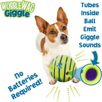 Dotpet Interactive igračka za pse, zabava se zvuči kada se valja ili uzdrma, igračka za kućne ljubimce pse samoizlična igračka psa igračka kikotati zvučni kuglica žvakanja kullja za kuhanje za ublažavanje dosade