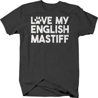 Volim moje engleske mastifne majice za muškarce velike tamno sive