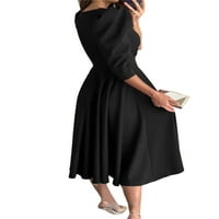 Prednjeg swayl-a dame casual rukav duga haljina vrećice kaftane midi haljine od praznog haljina od pune