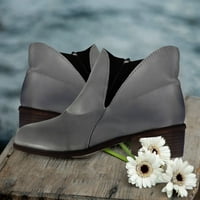 Tuscom čizme za žene modne ženske čvrste boje casual okrugli glava kratke čizme visoke cipele za cipele