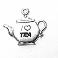 Sterling Silver 30 Bo lanac I Heart Tea Tea Tea Pot privjesak Ogrlica