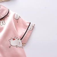 Simplmasygeni Toddler Pajamas Cleaming Toddler Dječji dječaci Dječji crtani životinjski vrhovi + hlače