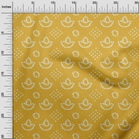 Onuone viskozni dres žute tkanine Etnički bandhanski zanati projekti Dekor tkanina Štampano od dvorišta široko