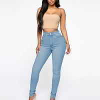 ROLIYEN traperice za žene mršave Jeans Plus size modne casual olovke hlače