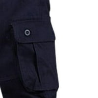 tklpehg muške hlače pune boje casual comfy modne duge hlače plus veličina čiste pamučne multi-džepne komore otpornih na trošenje