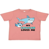 Inktastic Moj rođak me voli slatkih morskih pasa poklon dječaka majica ili majica mališana