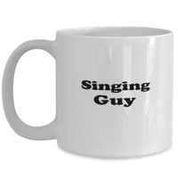 Smiješan pjevačka momak šalica kafe - pjevanje kafe kup - 15oz bijelo