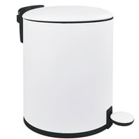Okrugla kantu za smeće sa poklopcem, 1. gal korak na smeću može sa plastičnom unutrašnjom kantom za kupatilo bijelo