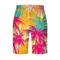 Muške kratke hlače Nisko struk bokserskih kratkih kratkih džepova Casual Hawaiian Print Kratke hlače na plaži na caringu
