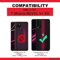 Capsule Case Kompatibilan sa T-Mobile Revvl V + 5G [Slatka fuzija hibridna dizajna teška tanka mekani zahvat Clear Case The Phone poklopac] za T-Mobile Revvl V + 5G