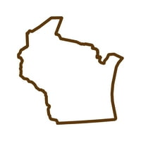 Wisconsin Outline naljepnica naljepnica Die Cut - samoljepljivi vinil - Vremenska zaštitna - izrađena