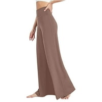 Plus size yoga hlače Žene Žene Fitness Sportski rastezanje visokog struka mršave seksi joga hlače sa džepovima Casual pantalone za žene na klirensu