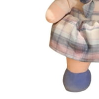 Jedan otvor crtane djevojke oblik plišana igračka super mekana punjena lutka lutka plairana haljina