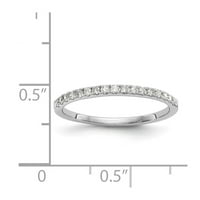 Čvrsti 14K bijeli zlatni angažman okrugli dijamantski vjenčani prsten sa CZ CUBIC cirkonijom veličine