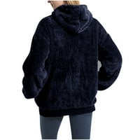 Župana jakna mrtvaca patentna kardigan s kapuljačom od runa i jakne od labave košulje jakna džemper