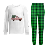 Parovi koji odgovaraju božićnim pidžamama organski pamučni jammies božićni ispis pidžama set za odrasle i djecu i pse