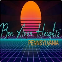 Ben Avon Heights Pennsylvania Frižider Magnet Retro Neon Dizajn