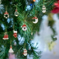 Mishuowoti božićni mini ukrasi Male smole božićni ukrasi Mini božićne ukrase za božićne stablo Pokloni bijela jedna veličina
