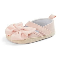 Daeful Novorođeni stanovi meke jedine cipele prve šetače krevetiće cipele princeze protiv klizanja luk mary jane ružičasta 6- mjeseci