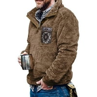PXiakgy duksevi za muškarce muške proljeće i zimske kapute jakna od čvrstog ubojnog stand-up džemper