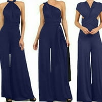 Capri pantalone za žene Soild Wear više višebojnih križnih bez rukava dugih remenica Plepsip mornarice