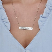 MynameneCleclace - Personalizirana ogrlica za imena za žene - po mjeri ugraviranim visećim horizontalnim