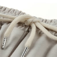Calsunbaby Ženske solidne pukotine nacrtaju jogger znojne hlače cinch dno casual elastične struke pantalone