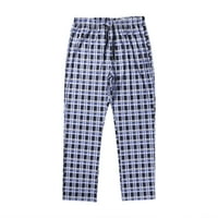 Muške pantalone duge odjeće za spavanje, svakodnevno labave stabilne struke rastezljive pantalone za spavanje