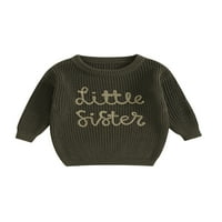Shuttle Tree Toddler Baby Girt pletene džemper sestra koja odgovara dugim rukavima pulover Duks jesen zimska odjeća