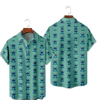 Božićne košulje Disney Lilo & Bowtch Košulje 3D ispisane bluze s kratkim rukavima za odmor vrhovi na
